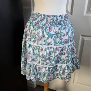 J. Crew blue floral skirt Size XL